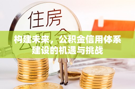 淡水构建未来，公积金信用体系建设的机遇与挑战